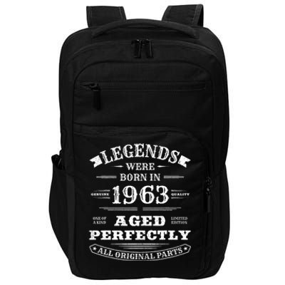 60th Birthday Gift Vintage Legends Born In 1963 60 Years Old Impact Tech Backpack