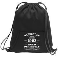 60th Birthday Gift Vintage Legends Born In 1963 60 Years Old Sweatshirt Cinch Pack Bag