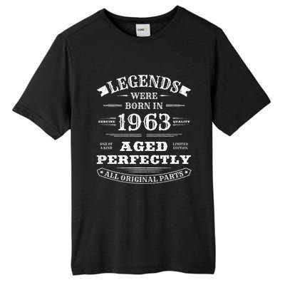 60th Birthday Gift Vintage Legends Born In 1963 60 Years Old Tall Fusion ChromaSoft Performance T-Shirt