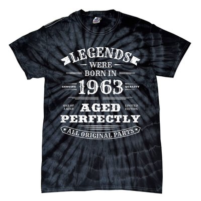 60th Birthday Gift Vintage Legends Born In 1963 60 Years Old Tie-Dye T-Shirt