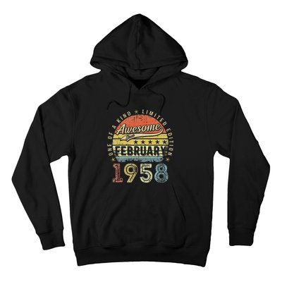 65th Birthday Gift Awesome Since February 1958 65 Year Old Cute Hoodie