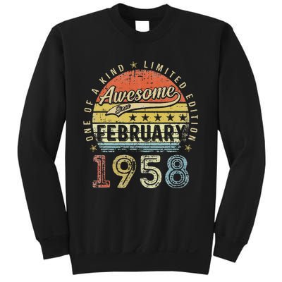 65th Birthday Gift Awesome Since February 1958 65 Year Old Cute Sweatshirt