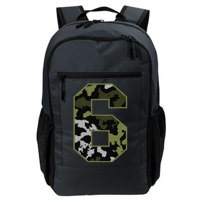 6th Birthday Gift Army Green Camo Number Daily Commute Backpack