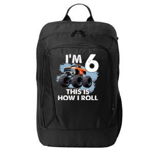 6th Birthday Gifts I'm 6 This Is How I Roll Monster-Truck City Backpack