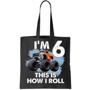 6th Birthday Gifts I'm 6 This Is How I Roll Monster-Truck Tote Bag