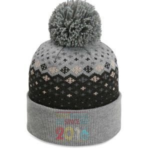 6th Birthday Gifts Awesome Since 2016 The Baniff Cuffed Pom Beanie