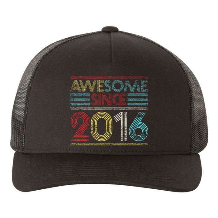 6th Birthday Gifts Awesome Since 2016 Yupoong Adult 5-Panel Trucker Hat