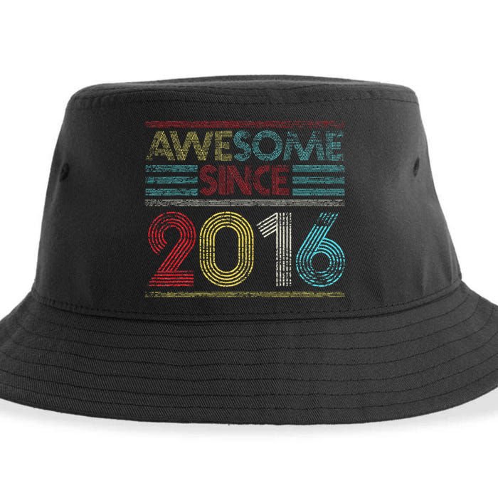 6th Birthday Gifts Awesome Since 2016 Sustainable Bucket Hat