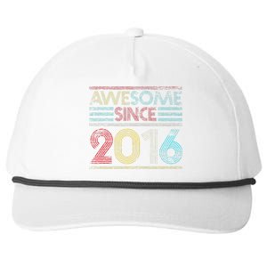 6th Birthday Gifts Awesome Since 2016 Snapback Five-Panel Rope Hat