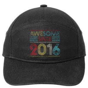 6th Birthday Gifts Awesome Since 2016 7-Panel Snapback Hat