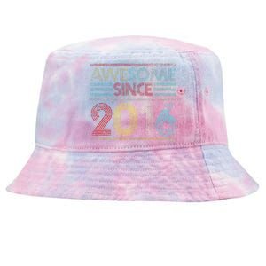 6th Birthday Gifts Awesome Since 2016 Tie-Dyed Bucket Hat