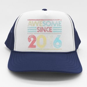 6th Birthday Gifts Awesome Since 2016 Trucker Hat