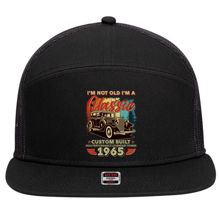 60th Birthday Im Not Old Im A Classic 1965 Custom Built 7 Panel Mesh Trucker Snapback Hat