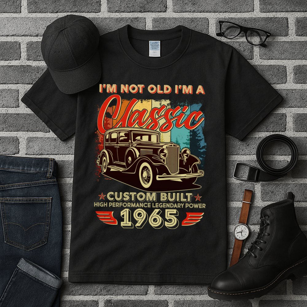 60th Birthday Im Not Old Im A Classic 1965 Custom Built Tall T-Shirt