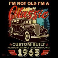 60th Birthday Im Not Old Im A Classic 1965 Custom Built 16 in Basic Backpack
