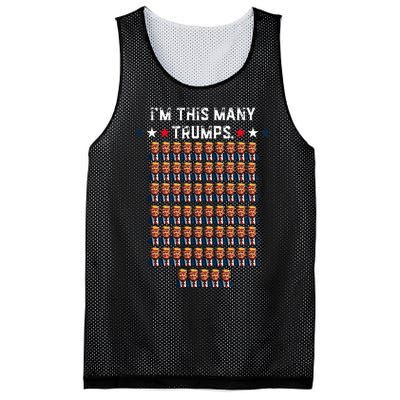 65th Birthday IM This Many Trumps For Trump Supporter Mesh Reversible Basketball Jersey Tank