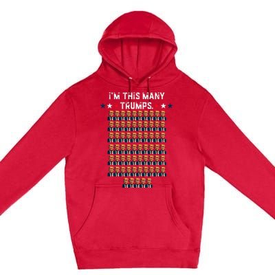 65th Birthday IM This Many Trumps For Trump Supporter Premium Pullover Hoodie