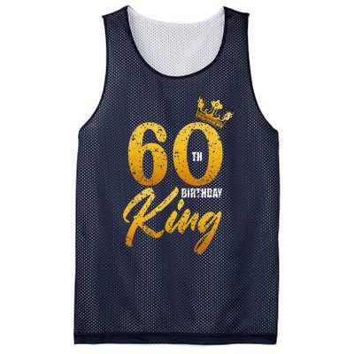 60th Birthday King 60 Years Old Sixtieth Bday Mesh Reversible Basketball Jersey Tank