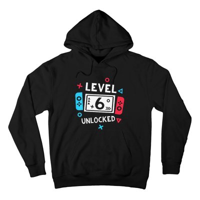 6th Birthday Level 6 Unlocked Video Game Party Hoodie