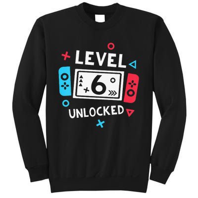 6th Birthday Level 6 Unlocked Video Game Party Sweatshirt