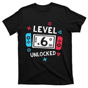 6th Birthday Level 6 Unlocked Video Game Party T-Shirt