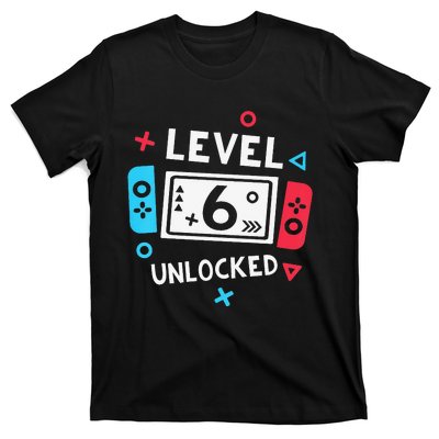 6th Birthday Level 6 Unlocked Video Game Party T-Shirt