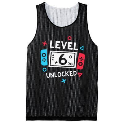 6th Birthday Level 6 Unlocked Video Game Party Mesh Reversible Basketball Jersey Tank