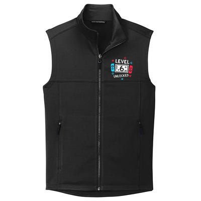 6th Birthday Level 6 Unlocked Video Game Party Collective Smooth Fleece Vest