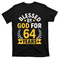 64th Birthday Man Woman Blessed By God For 64 Years T-Shirt