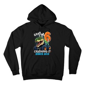 6th Birthday Monster Truck Dinosaur Party Boy Rawr IM 6 Hoodie