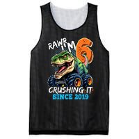 6th Birthday Monster Truck Dinosaur Party Boy Rawr IM 6 Mesh Reversible Basketball Jersey Tank