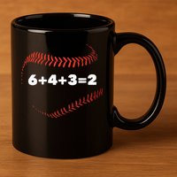 6432 Baseball Math 11oz C Handle Ceramic Mug