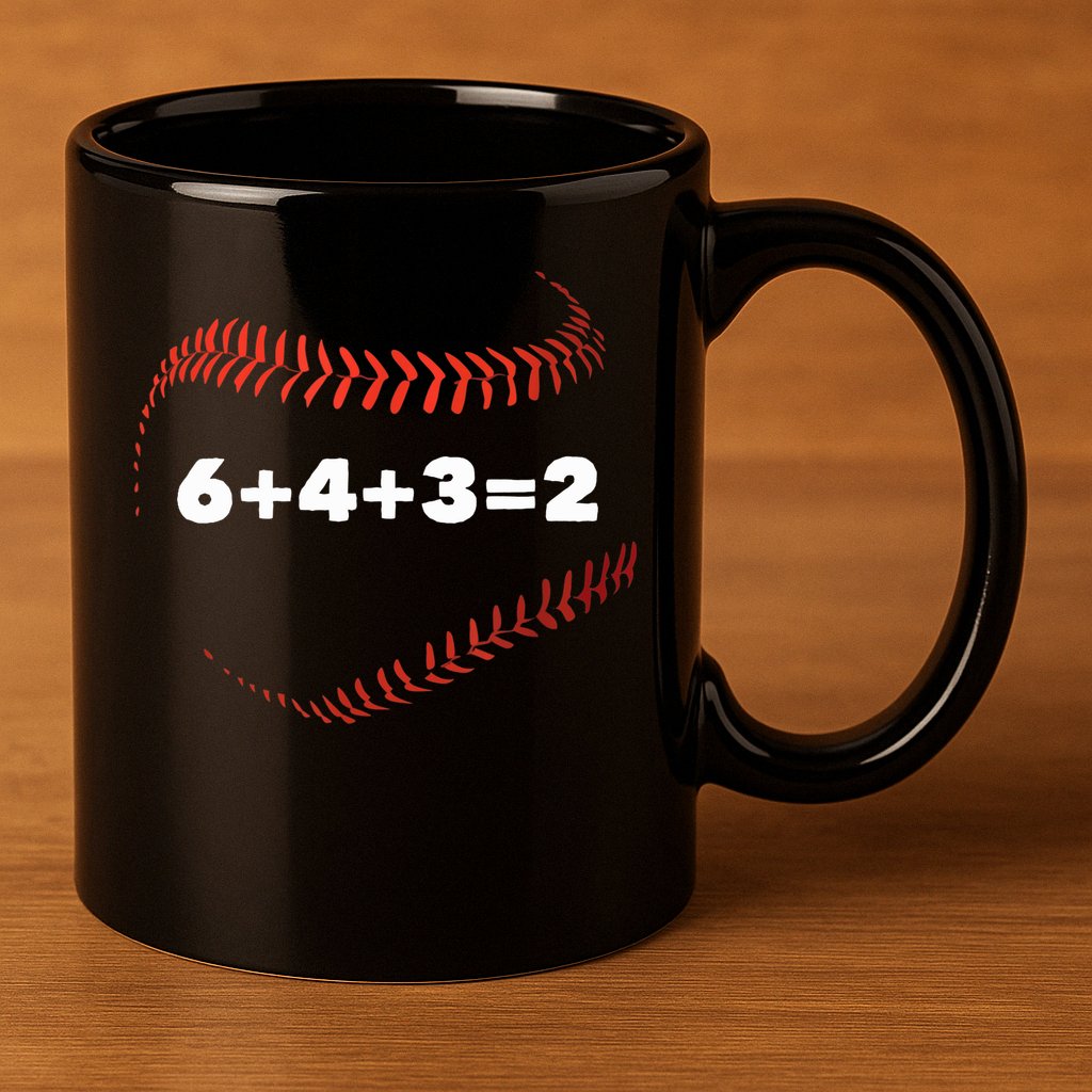6432 Baseball Math 11oz C Handle Ceramic Mug