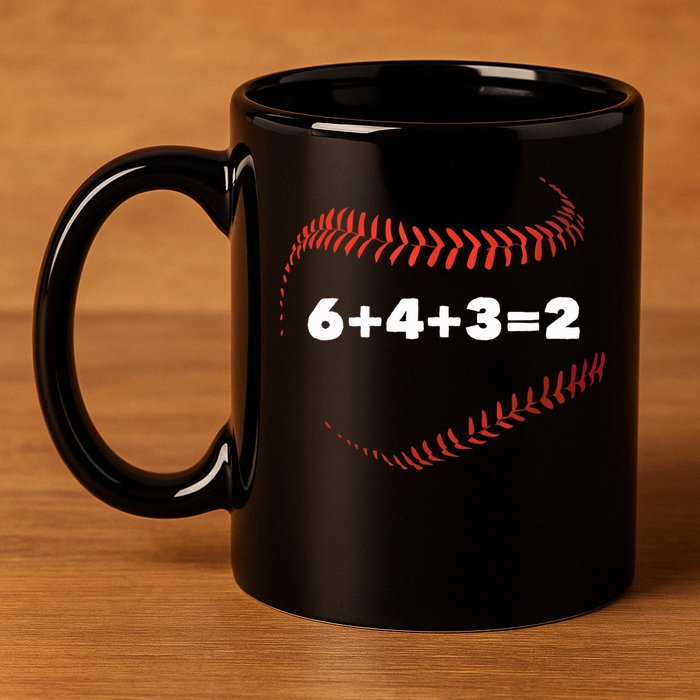 6432 Baseball Math 11oz C Handle Ceramic Mug