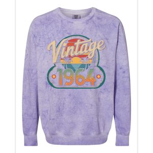 60th Birthday Man Woman 60 Years 1964 Decorative Funny Gift Colorblast Crewneck Sweatshirt