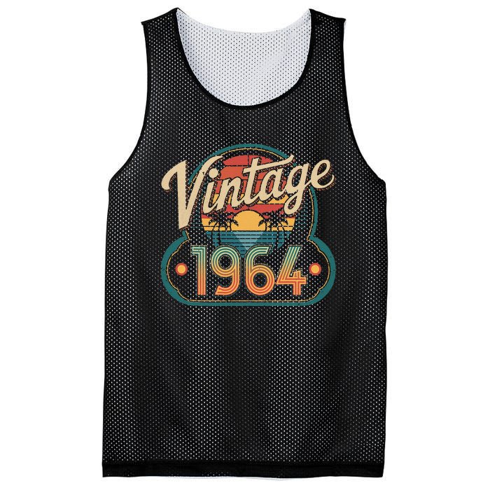 60th Birthday Man Woman 60 Years 1964 Decorative Funny Gift Mesh Reversible Basketball Jersey Tank