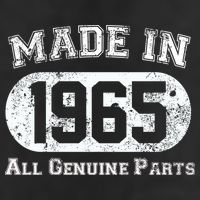 60th Birthday Made In 1965 - All Genuine Parts 7 Panel Mesh Trucker Snapback Hat