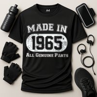 60th Birthday Made In 1965 - All Genuine Parts Cooling Performance Crew T-Shirt