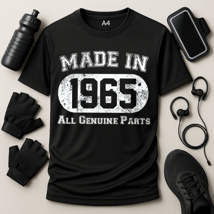 60th Birthday Made In 1965 - All Genuine Parts Cooling Performance Crew T-Shirt