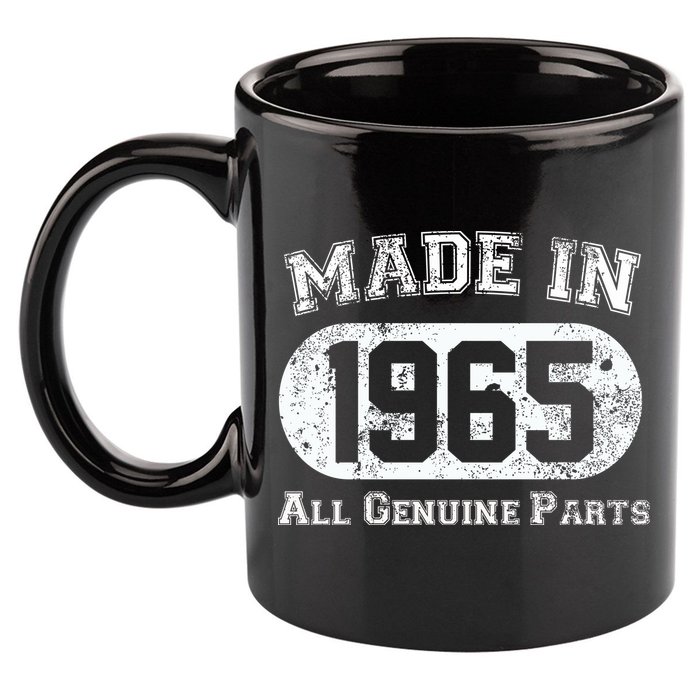 60th Birthday Made In 1965 - All Genuine Parts 11oz C Handle Ceramic Mug