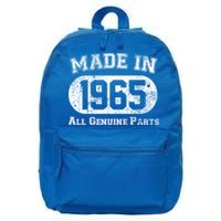 60th Birthday Made In 1965 - All Genuine Parts 16 in Basic Backpack