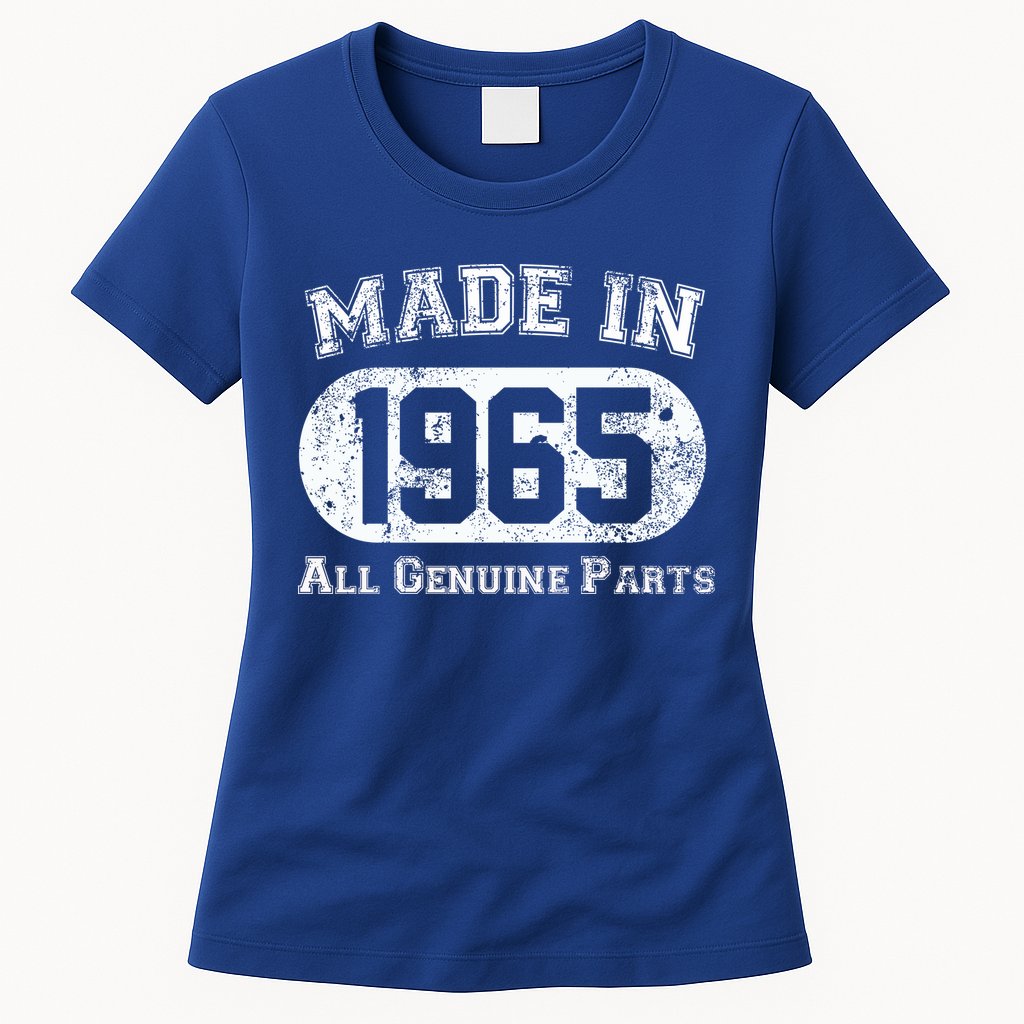 60th Birthday Made In 1965 - All Genuine Parts Womens T-Shirt