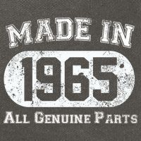 60th Birthday Made In 1965 - All Genuine Parts Cotton Canvas Backpack