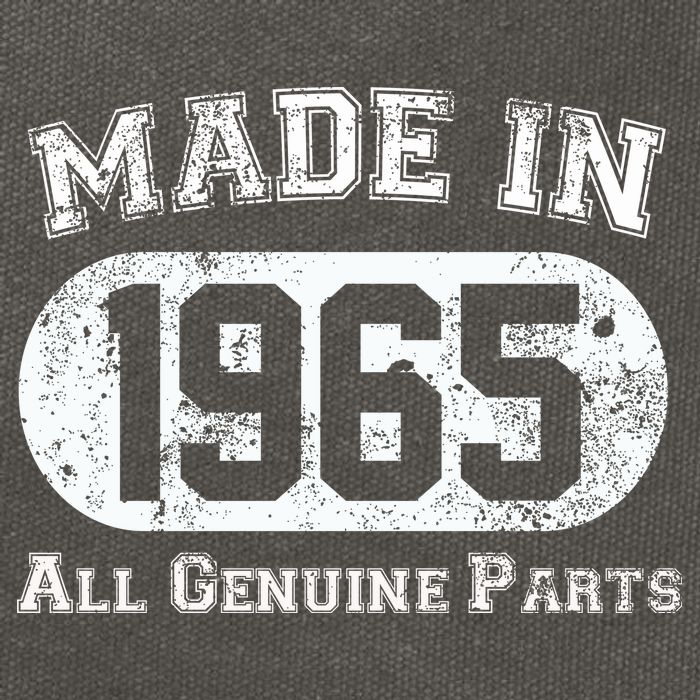 60th Birthday Made In 1965 - All Genuine Parts Cotton Canvas Backpack