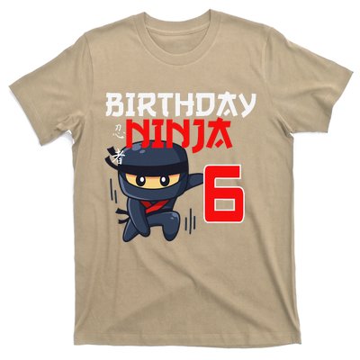 6th Birthday Ninja I'm 6 Years Old Bday Party Best T-Shirt