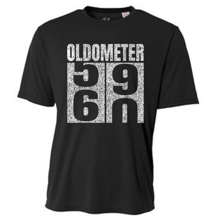 60th Birthday Oldometer 59-60 Vintage Funny Gifts M.e.n WoM.e.n Cooling Performance Crew T-Shirt