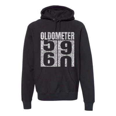 60th Birthday Oldometer 59-60 Vintage Funny Gifts M.e.n WoM.e.n Premium Hoodie