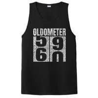 60th Birthday Oldometer 59-60 Vintage Funny Gifts M.e.n WoM.e.n PosiCharge Competitor Tank