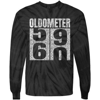 60th Birthday Oldometer 59-60 Vintage Funny Gifts M.e.n WoM.e.n Tie-Dye Long Sleeve Shirt