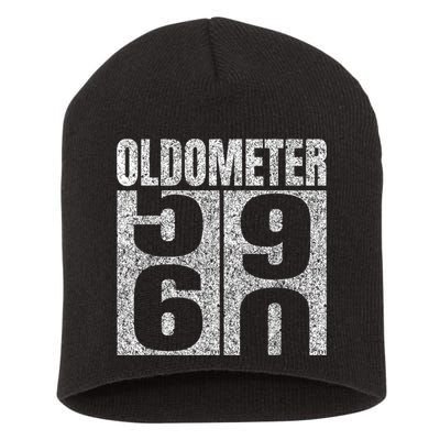 60th Birthday Oldometer 59-60 Vintage Funny Gifts M.e.n WoM.e.n Short Acrylic Beanie